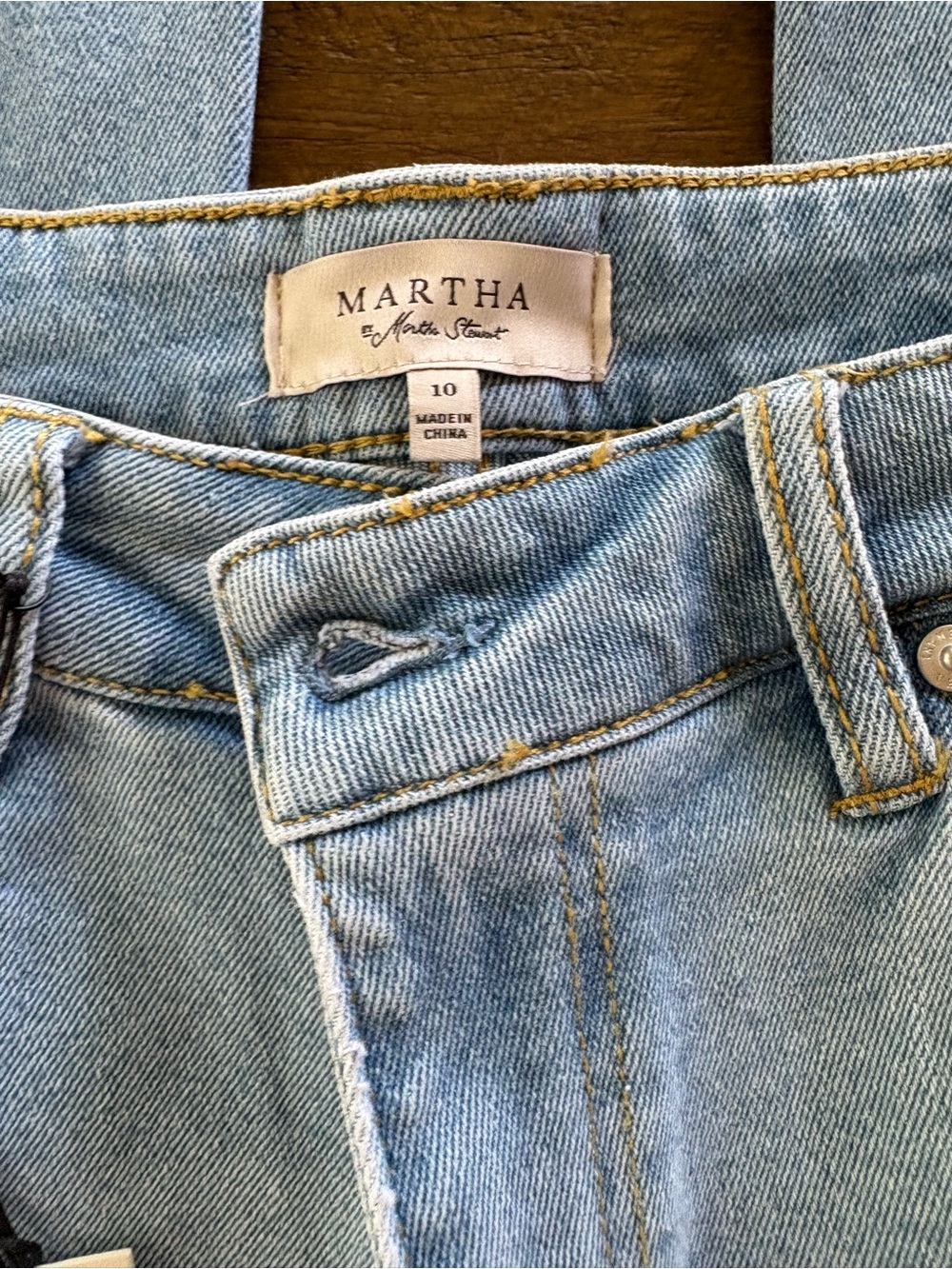 Martha Stewart Light Blue Straight Leg Jeans
